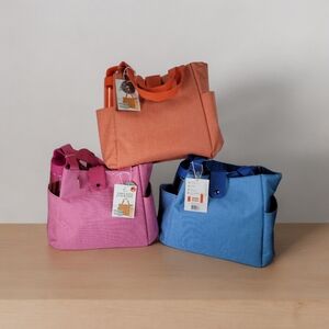 NWT - Eco One 7 piece Insulated Lunch Tote - 3 color Totes - Orange, Pink, Blue